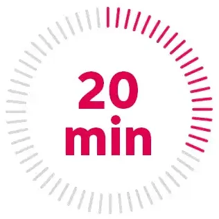 20 minute countdown timer