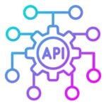 API integration gear and nodes illustration