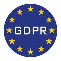 GDPR logo with EU stars circle