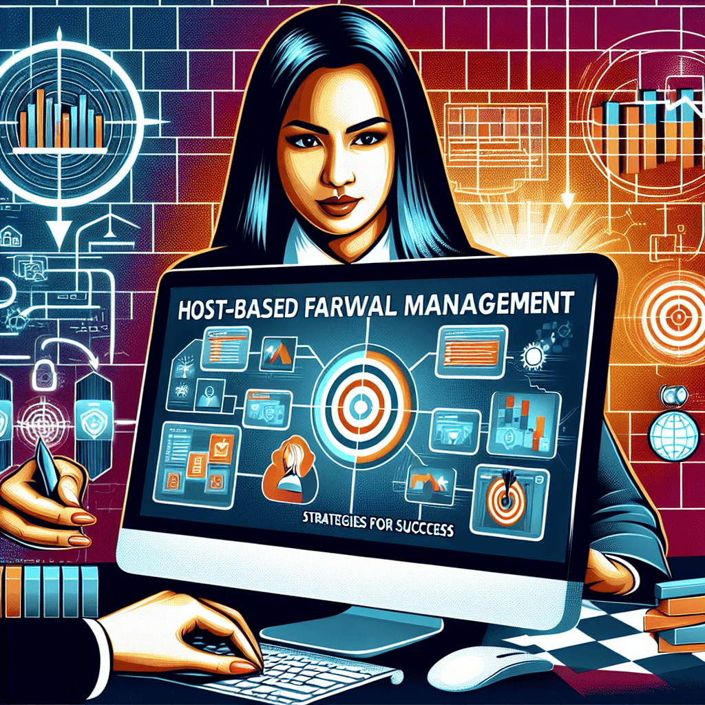 Illustrated woman using cybersecurity dashboard.