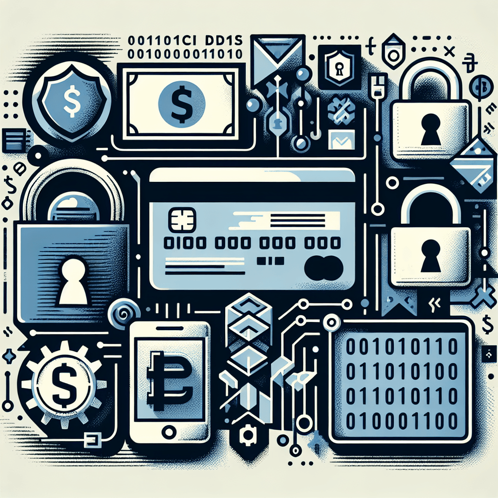 Digital security icons of money and locks