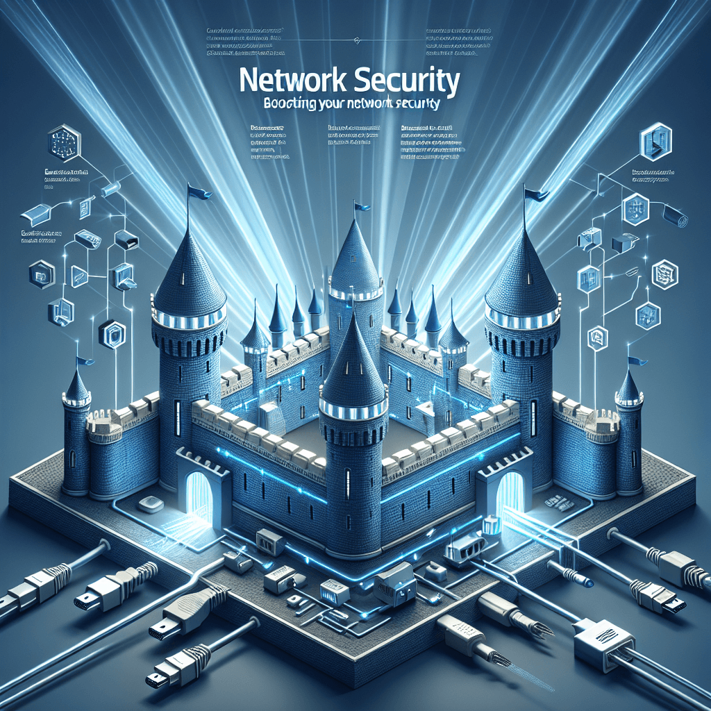 Digital fortress symbolizing network security enhancement.