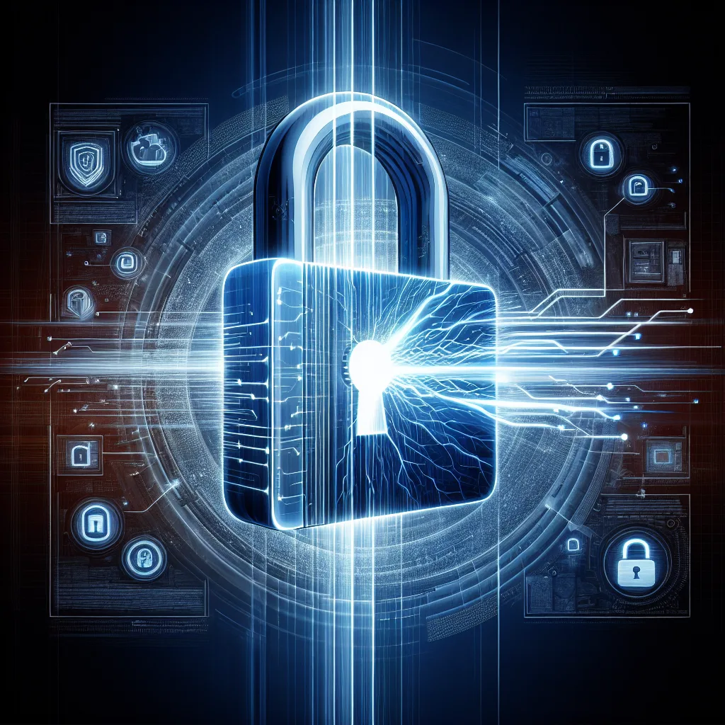 Digital security lock with technology interface.
