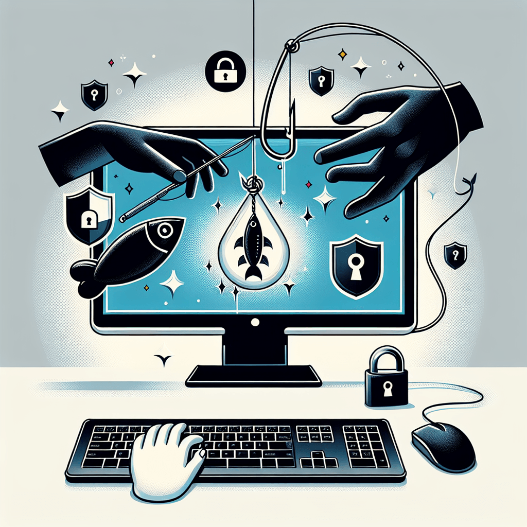 Cybersecurity phishing concept illustration