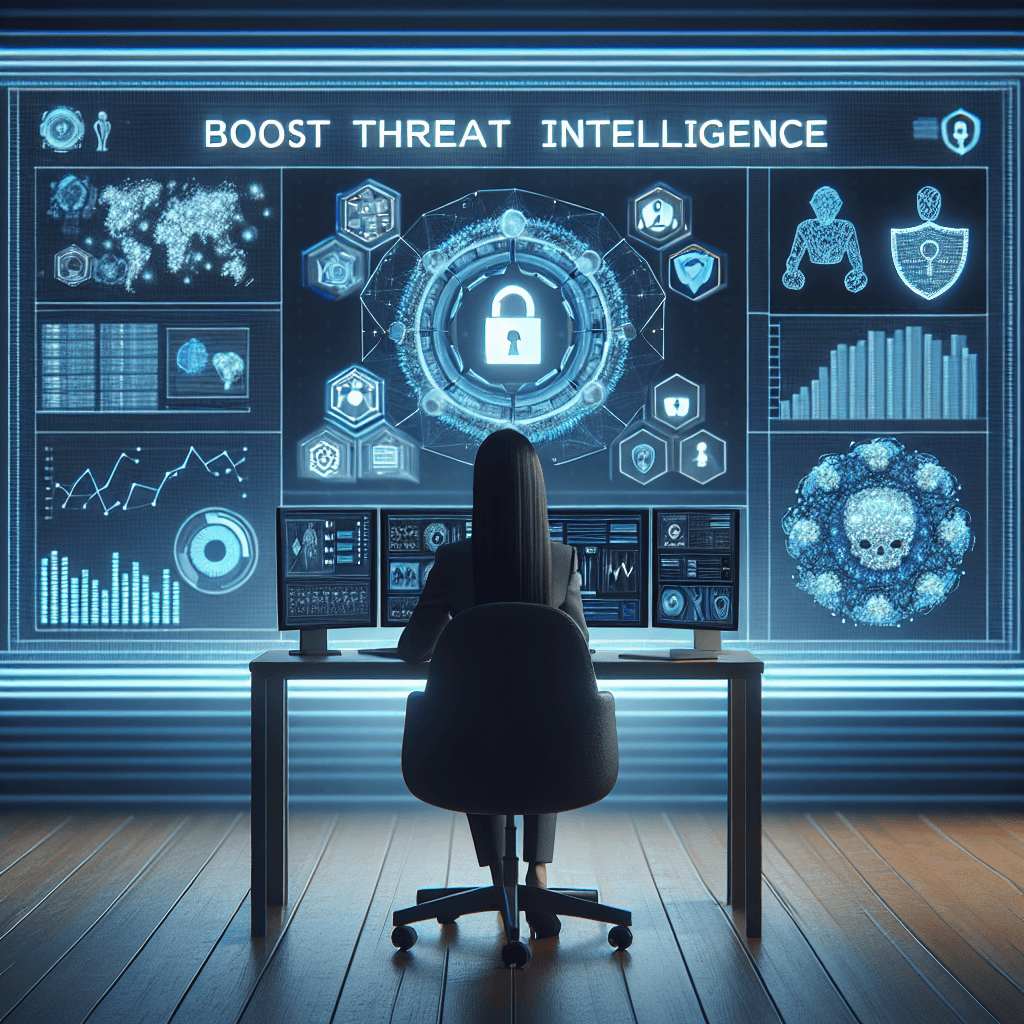 Person analyzing cyber threat intelligence dashboard.