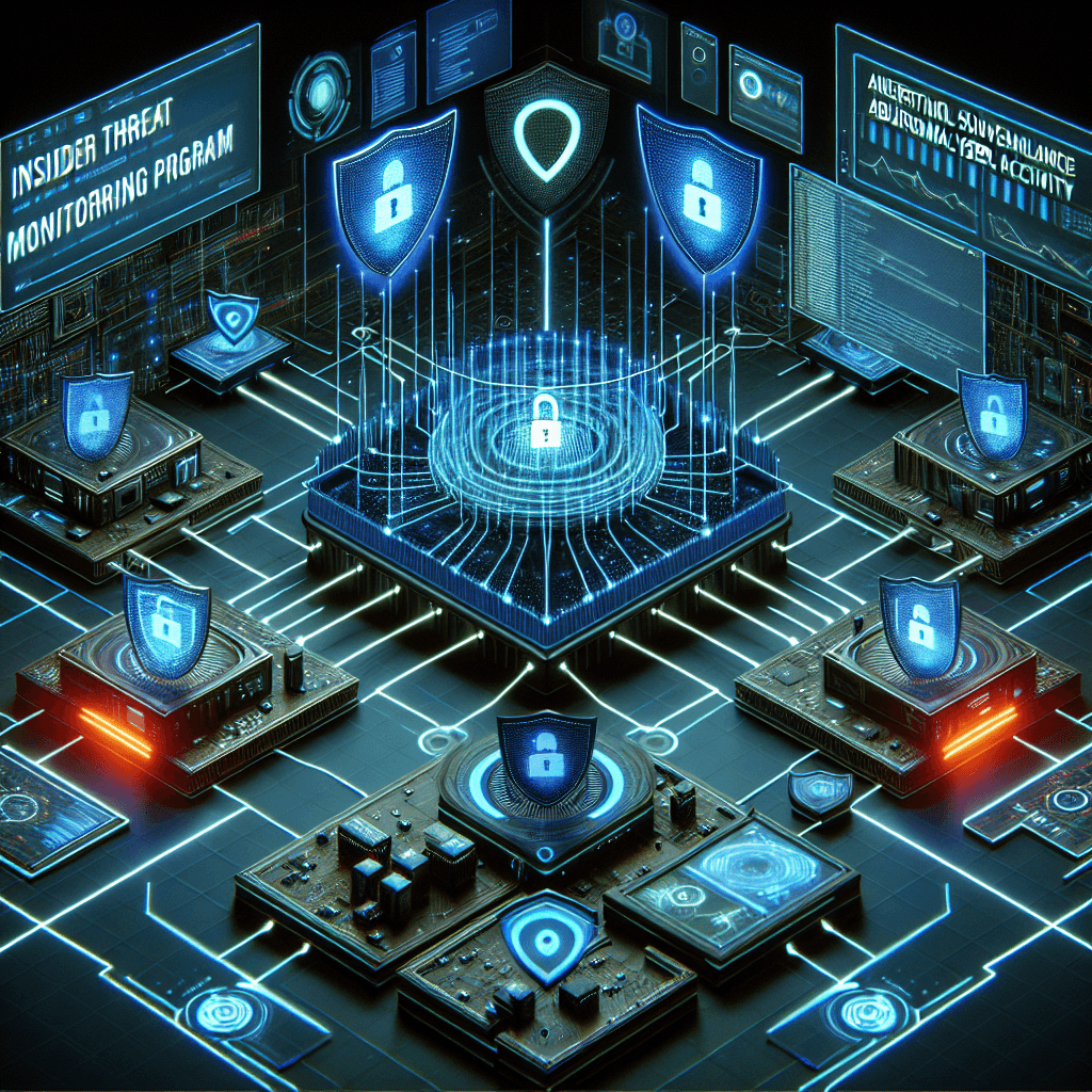 Futuristic cybersecurity network with digital locks and shields.