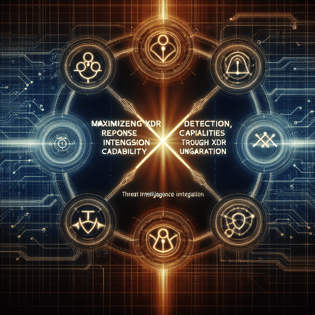 Cybersecurity, XDR response capabilities integration graphic.