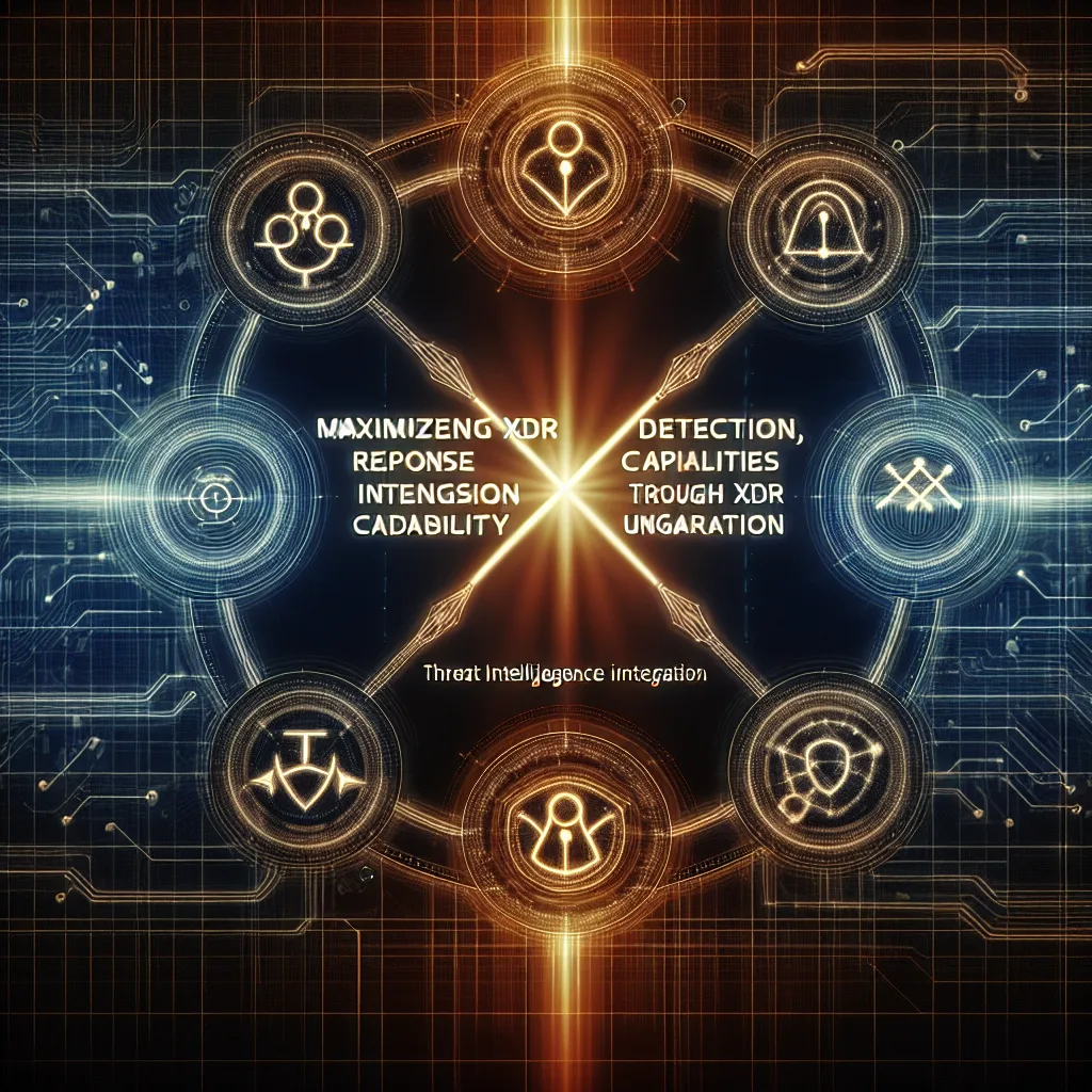 Cybersecurity, XDR response capabilities integration graphic.