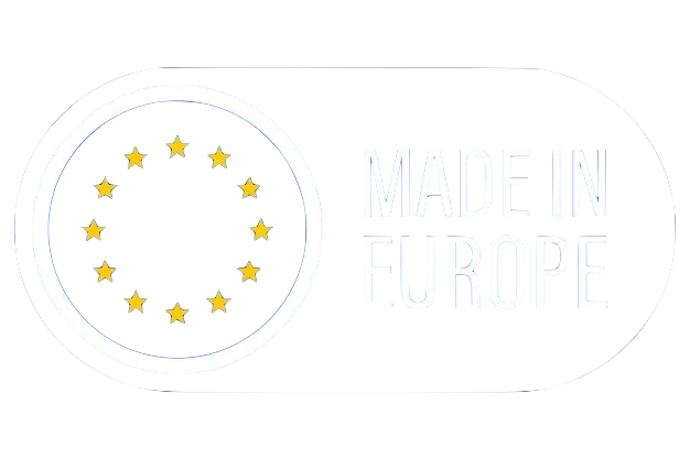 Label with EU stars, 'Made in Europe' text.