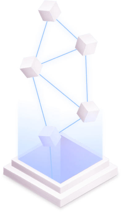 AI-Illustrations_05 Abstract blue and white geometric sculpture