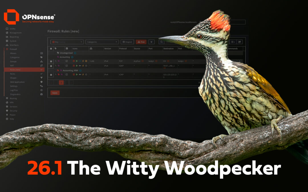 OPNsense® 26.1 ‘Witty Woodpecker’ released with Q-Feeds update