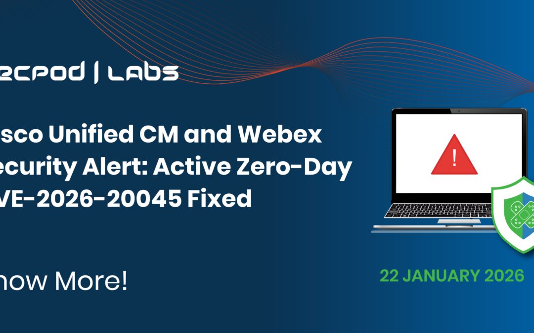 Critical security update for Cisco Unified CM and Webex: Zero-day CVE-2026-20045 patched