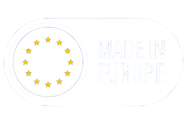 Label with EU stars, 'Made in Europe' text.